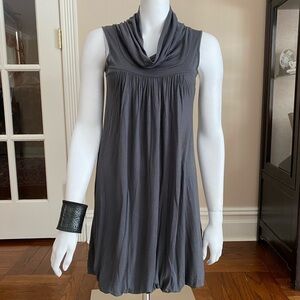 Soprano Cowl Neck Sleeveless Dress Gray
